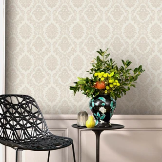 Papel pintado ornamental, papel pintado no tejido Erismann Versailles crema 