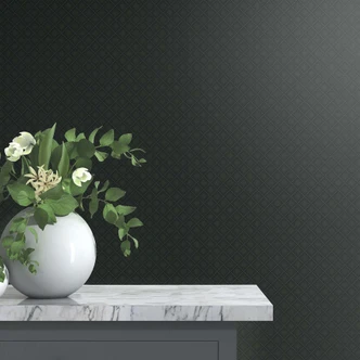 Papel pintado enredadera, papel pintado tejido-no tejido Erismann Versailles negro, plata 
