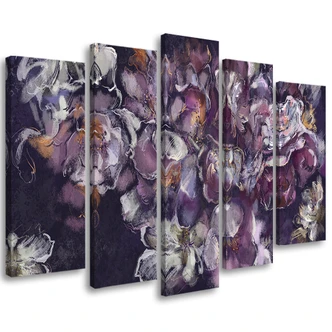 Leinwandbild 5 teilig, Iris Blume 