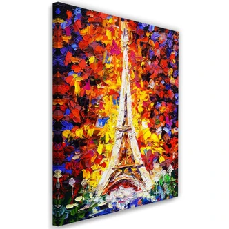 Leinwandbild, Eiffelturm Abstrakt wie gemalt 