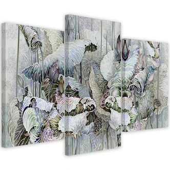 Leinwandbild 3 teilig, Saint Lotos Blumen 