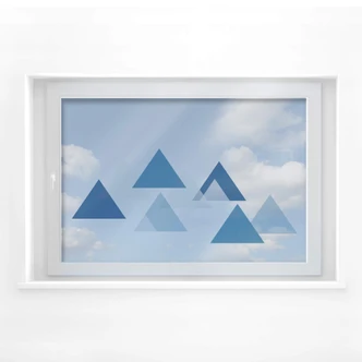 Raamsticker Driehoekswolk Blauw 