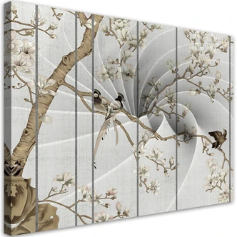 Canvasbillede, Fugle på et magnolietræ 