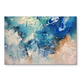 Wandbild Aufprallende Wellen - Fedrau - Alu-Dibond 