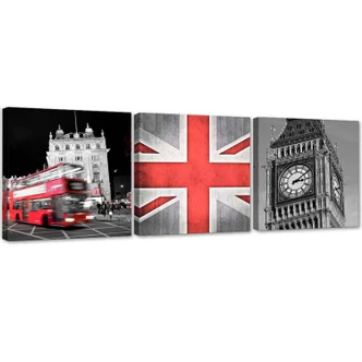 Leinwandbild 3-teilig, London City 