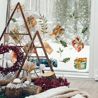 Décoration pour fenêtre Cadeaux (18 pièces) 