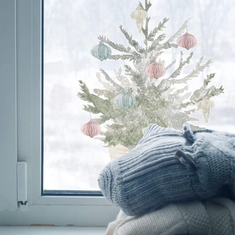 Raamfolie Sticker Kerstboom 