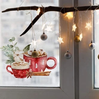 Décoration pour fenêtre Chocolat chaud 