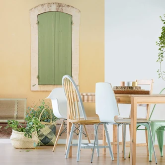 Fototapete Hugonnard - Grünes Holzfenster 