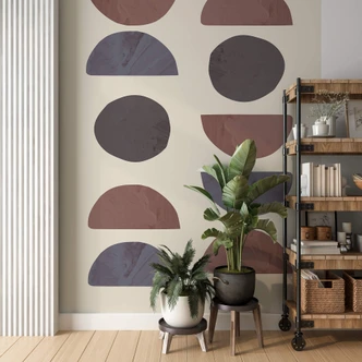 Fototapete 1X Studio - Abstrakte Formen in Erdtönen 