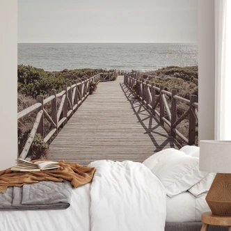 Fototapet från bryggan till stranden - 1X Studio 