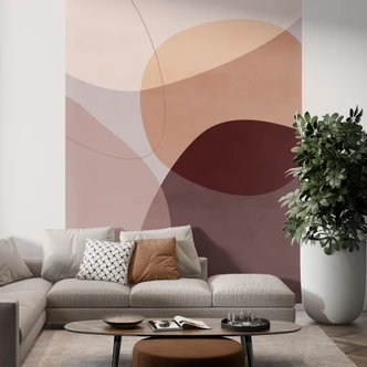 Fototapet Abstrakte former i varme jordfarver - Böhmer 
