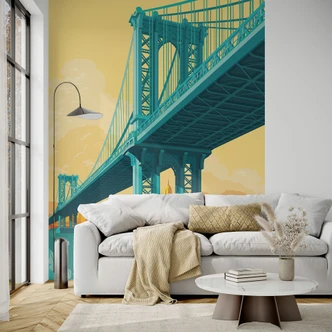 Fototapete Stadtblick durch die Manhattan Bridge - Heemskerk 