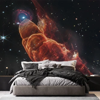 Fototapeta Teleskop Jamesa Webba - Kosmiczny huragan Herbig Haro 49/50 