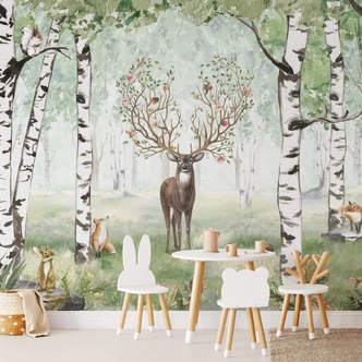 Fototapete Kikki Belle - Hirsch im Sommer Fototapete Kikki Belle - Hirsch im Sommer