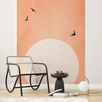 Fototapet Abrikos solnedgang - Kubistika Fototapet Abrikos solnedgang - Kubistika