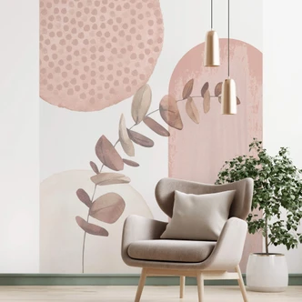 Fototapete Abstrakt - Moss - Boho in Rosa Fototapete Abstrakt - Moss - Boho in Rosa