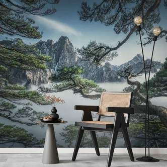 Wall Mural pine forest in the Huang Shan Mountains - NingYun Ye 