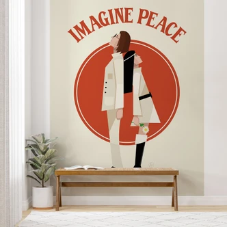 Wall Mural Imagine Peace - Two for Peace and Hope - Retrodrome Wall Mural Imagine Peace - Two for Peace and Hope - Retrodrome