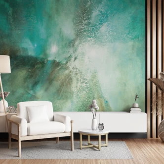 Fototapet Abstrakt turkos i ljus och struktur - Schmucker 
