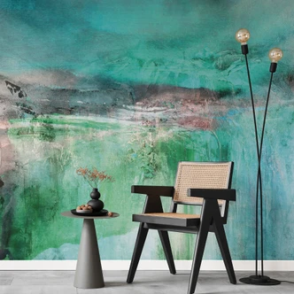 Fototapet Abstrakt - Grönt fantasilandskap - Schmucker 