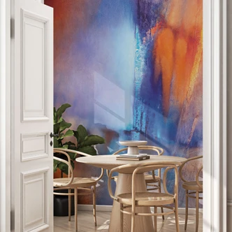 Fototapete mit Kunstdruck - Kontrast aus Eis und Glut - Schmucker 