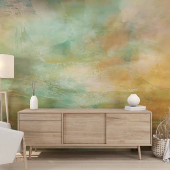 Fototapet med landskap - Turkosgyllene ljus vid havet - Schmucker 