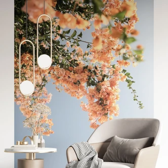 Fototapete Pfirsichfarbene Blüten in Assos - Shot by Clint 