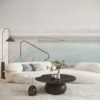 Fototapete Infinity Pool mit Blick auf die Wolken - Steinkopff Fototapete Infinity Pool mit Blick auf die Wolken - Steinkopff