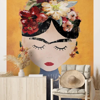 Fototapete Treechild - Blumige Frida 