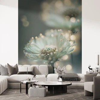 Wall Mural Delicate sparkle of flowers | Romantic floral wallpaper - Treechild 