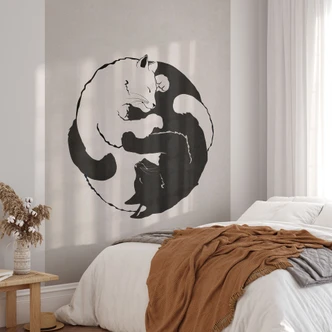 Fototapet Katte Ying & Yang - Tunaboylu Fototapet Katte Ying & Yang - Tunaboylu