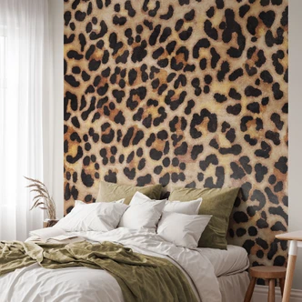 Wall Mural Wild Leopard - Animal Print - Tunaboylu 