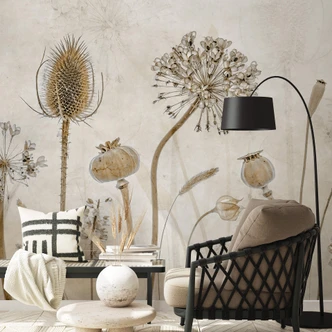 Fototapete Disher - Trockenblumen - aus der LandIDEE Wohnen & Deko Kollektion 