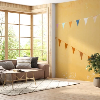 Papier peint photo Drapeaux mexicains - Zwart 