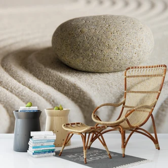 Fototapete Stone in Sand - 384x260 cm 