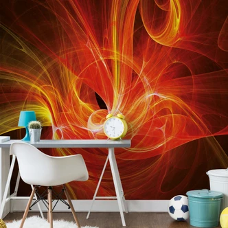 Fototapete Chaos Ray rot - 240x260 cm 