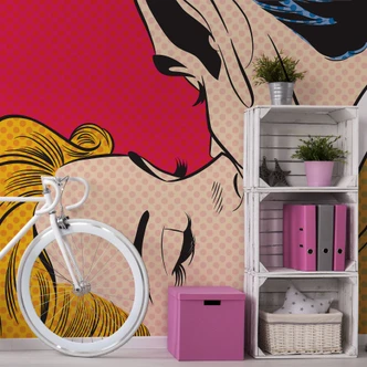 Fototapete Kissing Couple - 240x260 cm 