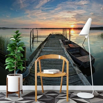 Sunset at the Lake - Wall Mural Sunset at the Lake - Wall Mural