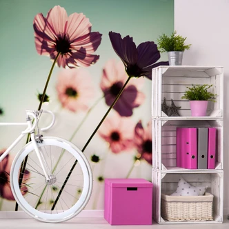 Fotobehang Roze Bloemen Fotobehang Roze Bloemen