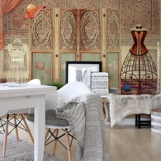 Fotobehang Kleedkamer van een Prinses Fotobehang Kleedkamer van een Prinses