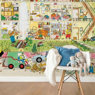 Fotobehang Wimmel - Huis in de Herfst 