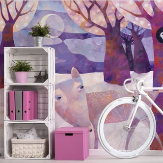 Fototapet Blanz - Vinterskov 