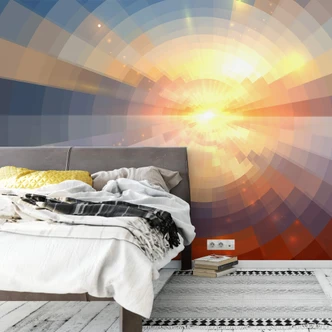 Wall Mural Sunset in Mosaic Wall Mural Sunset in Mosaic