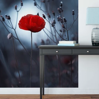 Fotobehang - Bravin - Dark Poppy - 192x260 cm Fotobehang - Bravin - Dark Poppy - 192x260 cm