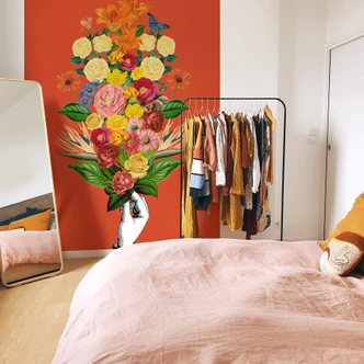 Fototapete Frida Floral Studio - Botanical Red 