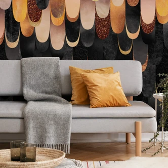 Wall Mural Fredriksson - Copper Feathers 