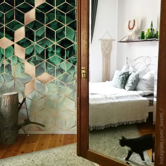 Fototapete Fredriksson - Natur trifft auf Geometrie 