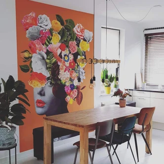 Fototapete Frida Floral Studio - Orange Lady 