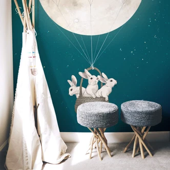 Fototapet - Graves - Moonbunnies 